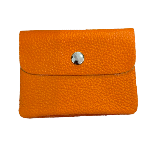 Soft Leder Geldbeutel in Orange - Klein