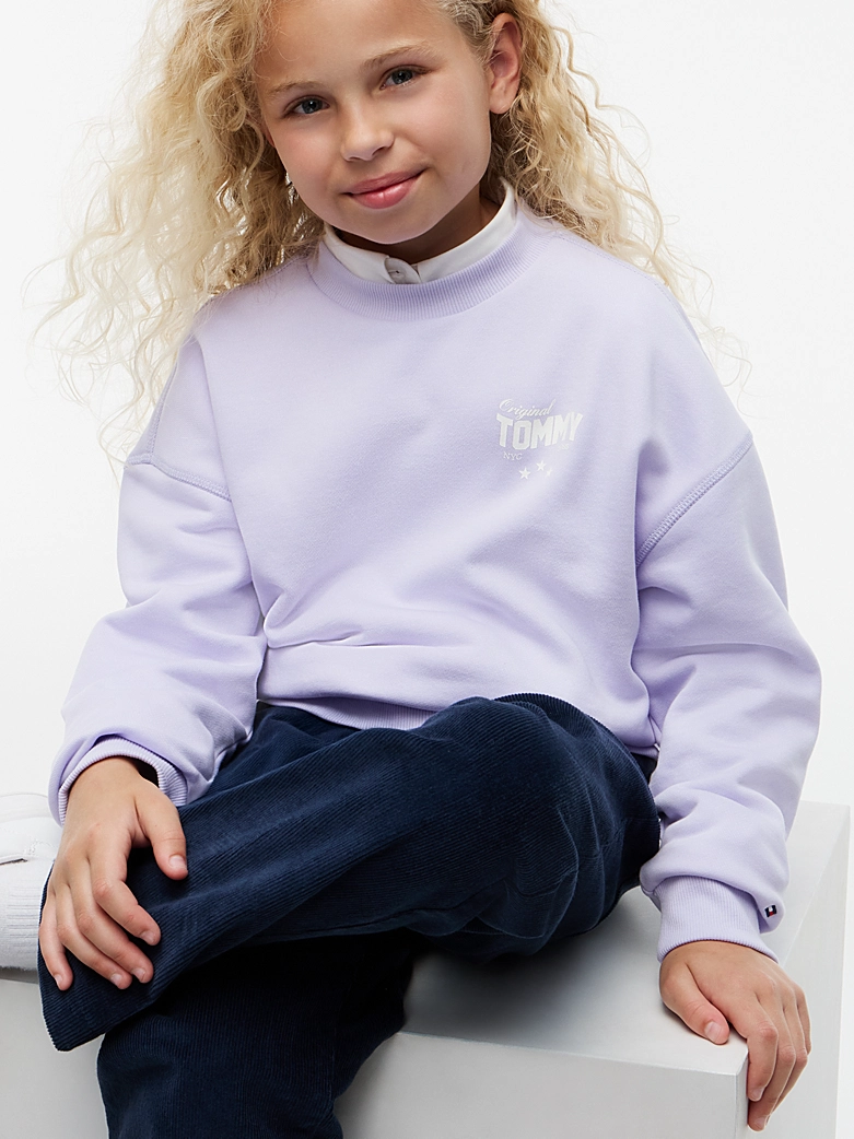 Tommy Hilfiger Starback Graphik Sweatshirt in Lavender Ice - Flieder