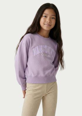 Blue Effect Mädchen Boxy College Sweatshirt in Flieder - VANCOUVER