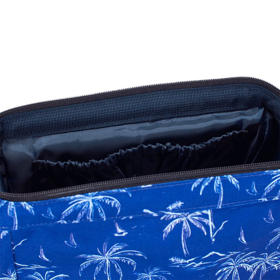 Cabaia Travel Kit Kulturtasche - LAS VEGAS STRIP in Blau mit Palmen - SALE