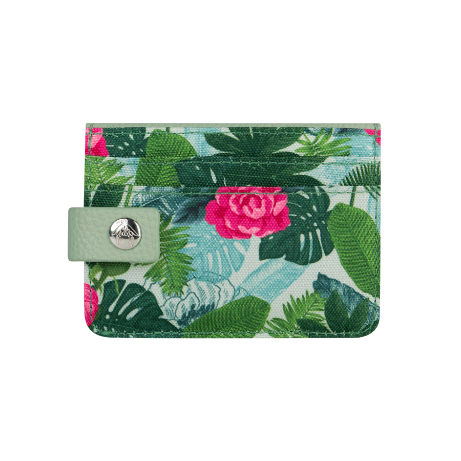 TDM-FW2122-WALLET-PORTEFEUILLE-ALHAMBRA-DOS-BD Cabaia Mini Wallet Kartenetui - ALHAMBRA in Grün mit Blätter - SALE