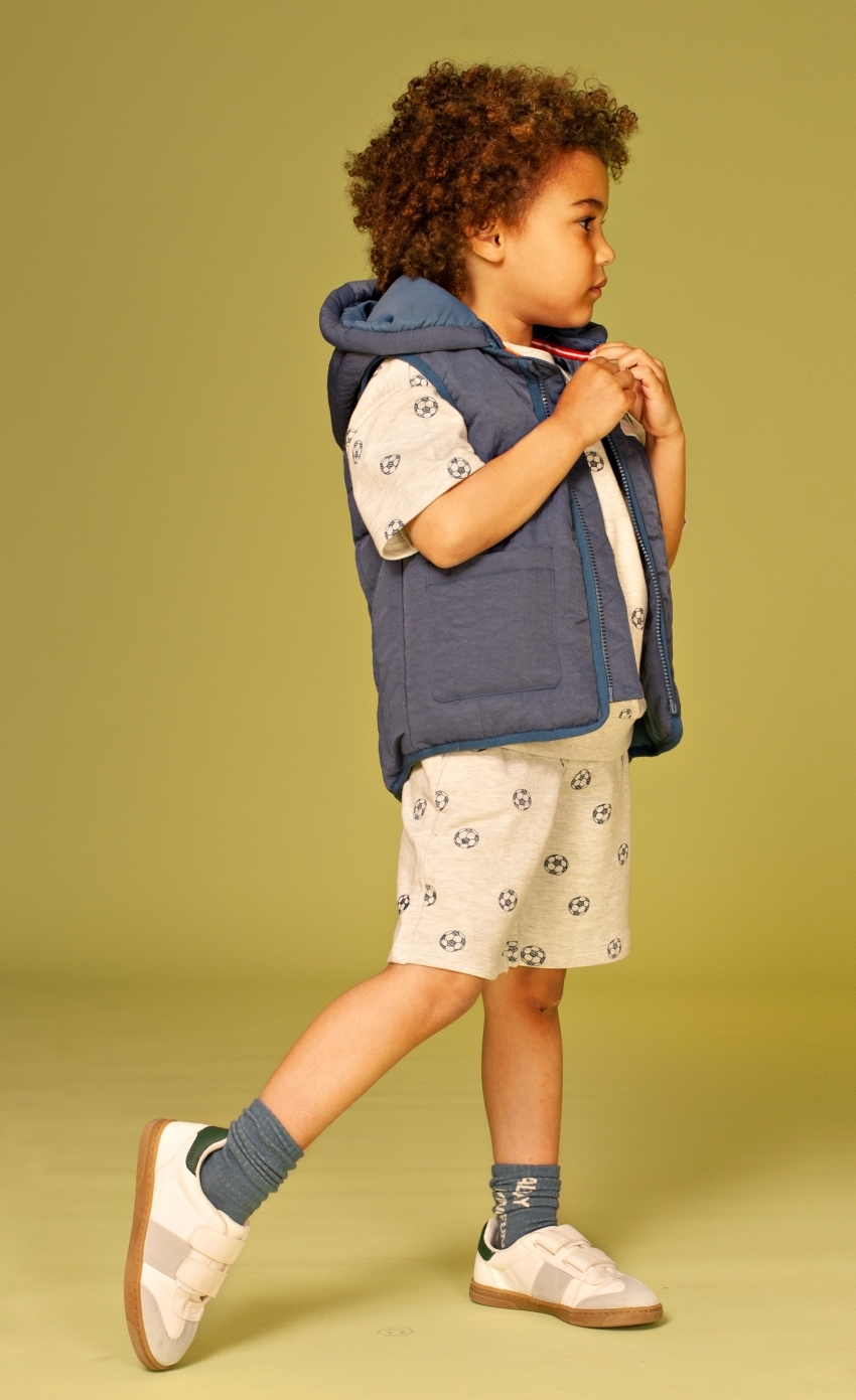Babyface Stains & Stories Jungs Wide Leg Jog Short in Grau - Fußball