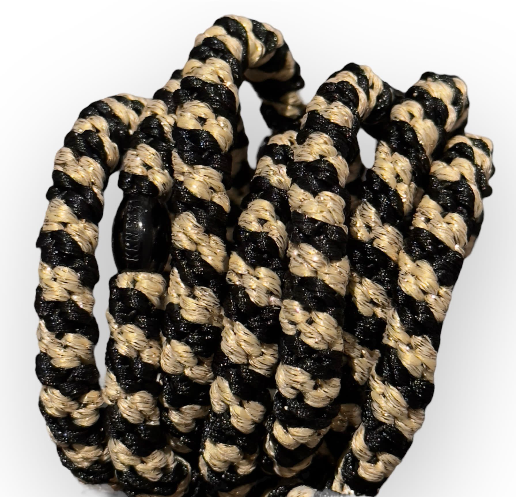 Kknekki Haargummi/Armband - Schwarz & Gold - 1 Stück