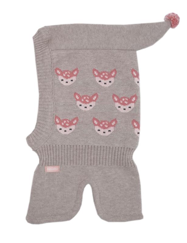 10_235713814000072 Maximo Schlupfmütze in Beige & Rosa - Fuchs