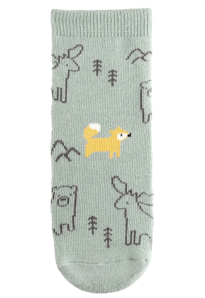 Sterntaler Fliesen Flitzer SOFT mit Innenfleece in Grün - Fuchs Elch & Bär Sterntaler Fliesen Flitzer SOFT mit Innenfleece in Grün - Fuchs Elch & Bär
