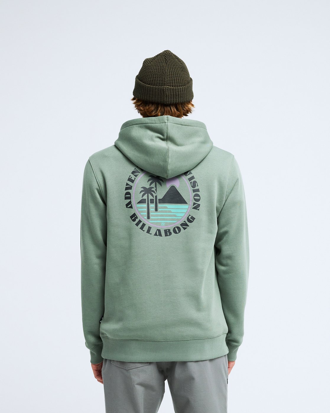 Billabong Compass Hoodie Sweatshirt für Herren in Oliv Grün - Krabben Billabong Compass Hoodie Sweatshirt für Herren in Oliv Grün - Krabben