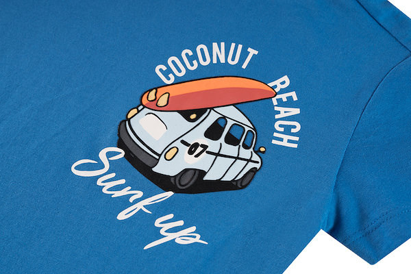 Someone Wavey Kurzarm T-Shirt in Blau - Coconut Reach Surf Up Someone Wavey Kurzarm T-Shirt in Blau - Coconut Reach Surf Up