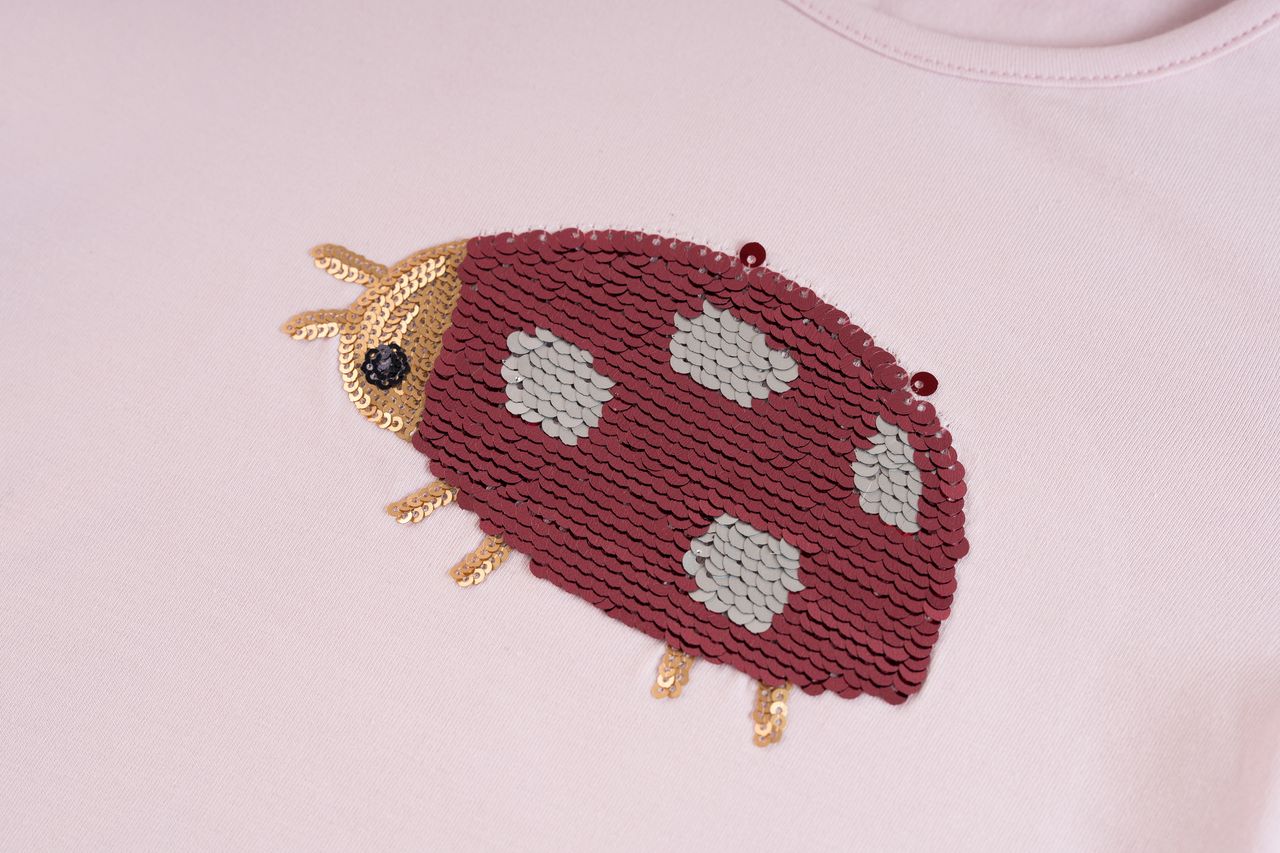 Someone FENNA Wendepailletten Langarm Shirt in Rosa - Marienkäfer Someone FENNA Wendepailletten Langarm Shirt in Rosa - Marienkäfer
