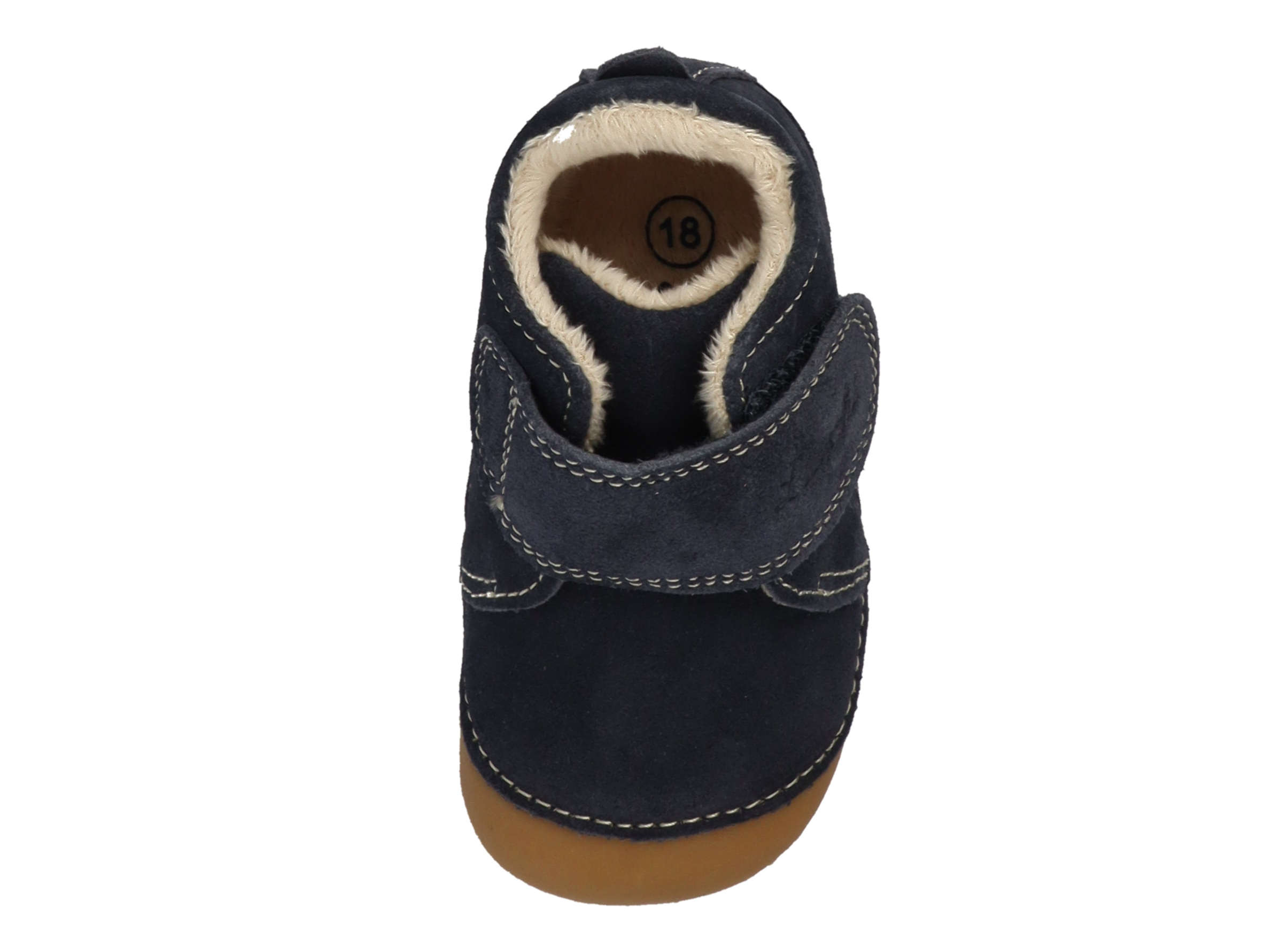 Lurchi FONSI Wildleder Lauflernschuhe mit Fell und Klett - Navy/Blau Lurchi FONSI Wildleder Lauflernschuhe mit Fell und Klett - Navy/Blau