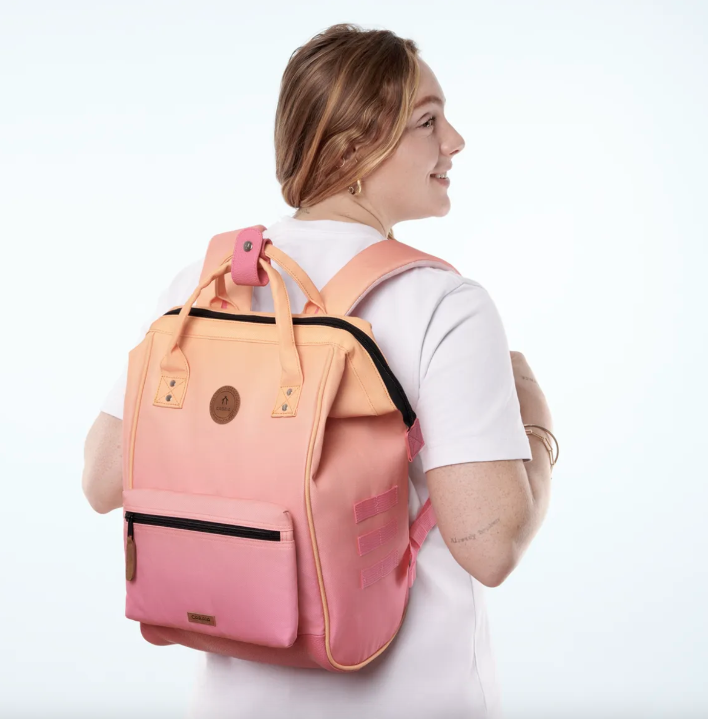 Cabaia Rucksack CABOURG Medium mit Laptop-Fach - Farbverlauf in Pink/Orange Cabaia Rucksack CABOURG Medium mit Laptop-Fach - Farbverlauf in Pink/Orange