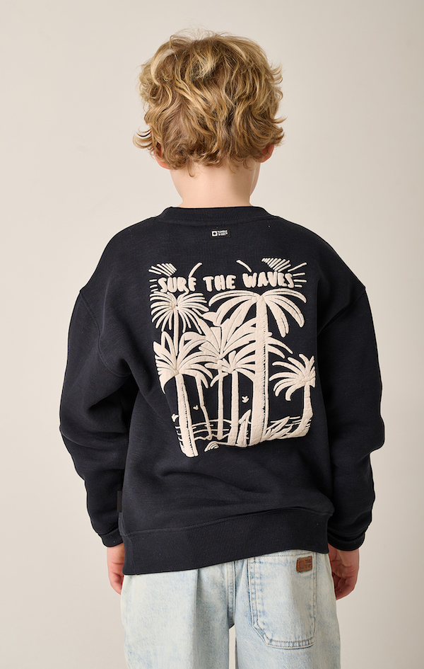 Tumble N Dry Melbourne Sweatshirt in washed Black - Palmendruck