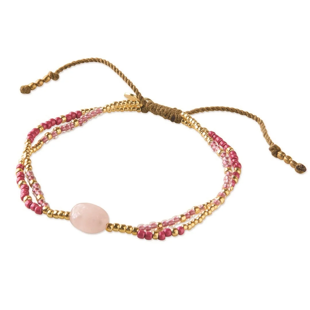 A Beautiful Story Shining Rosenquarz Armband 