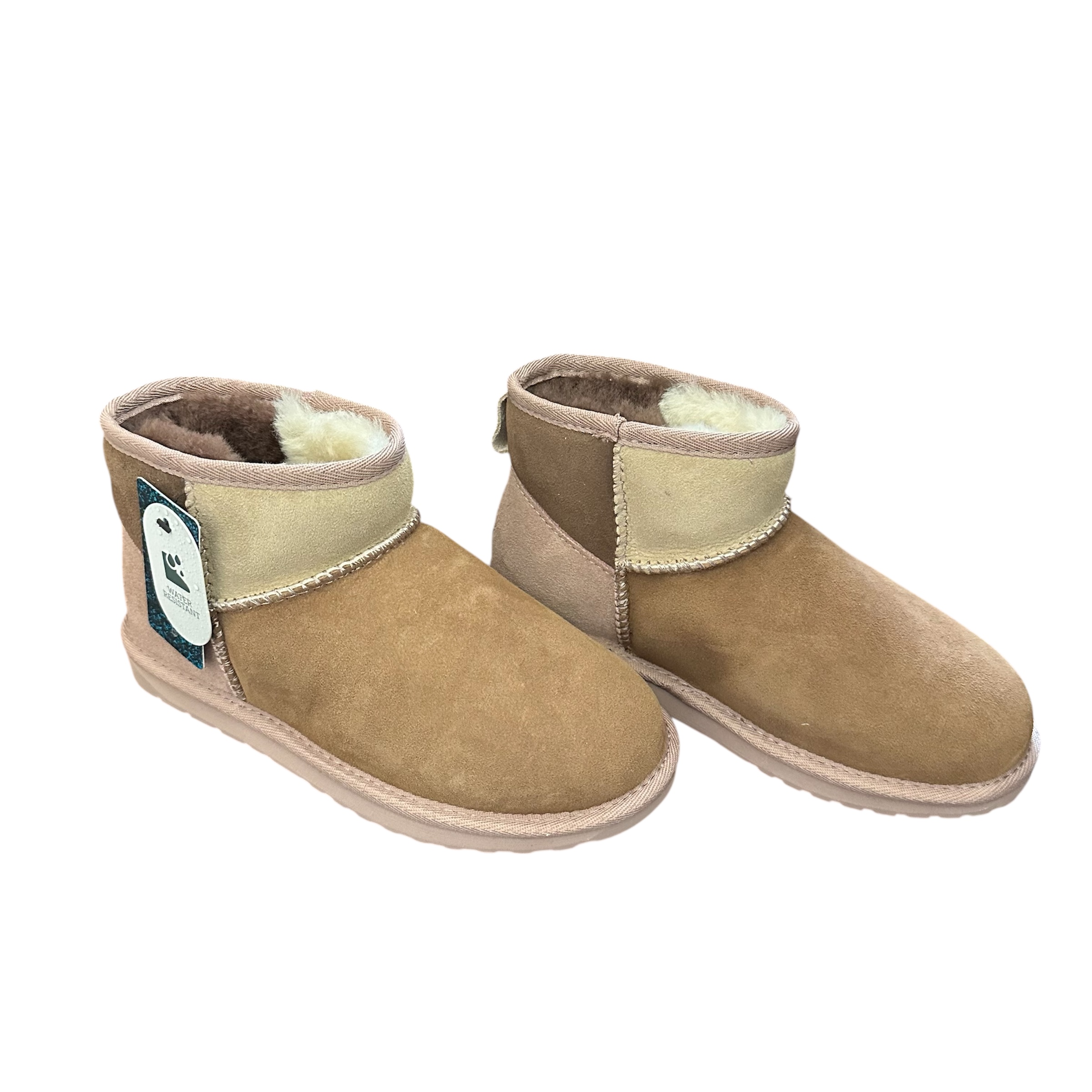 Emu Australia Stinger Micro Patchwork Lammfell Lederstiefel - Chesnut Rosé