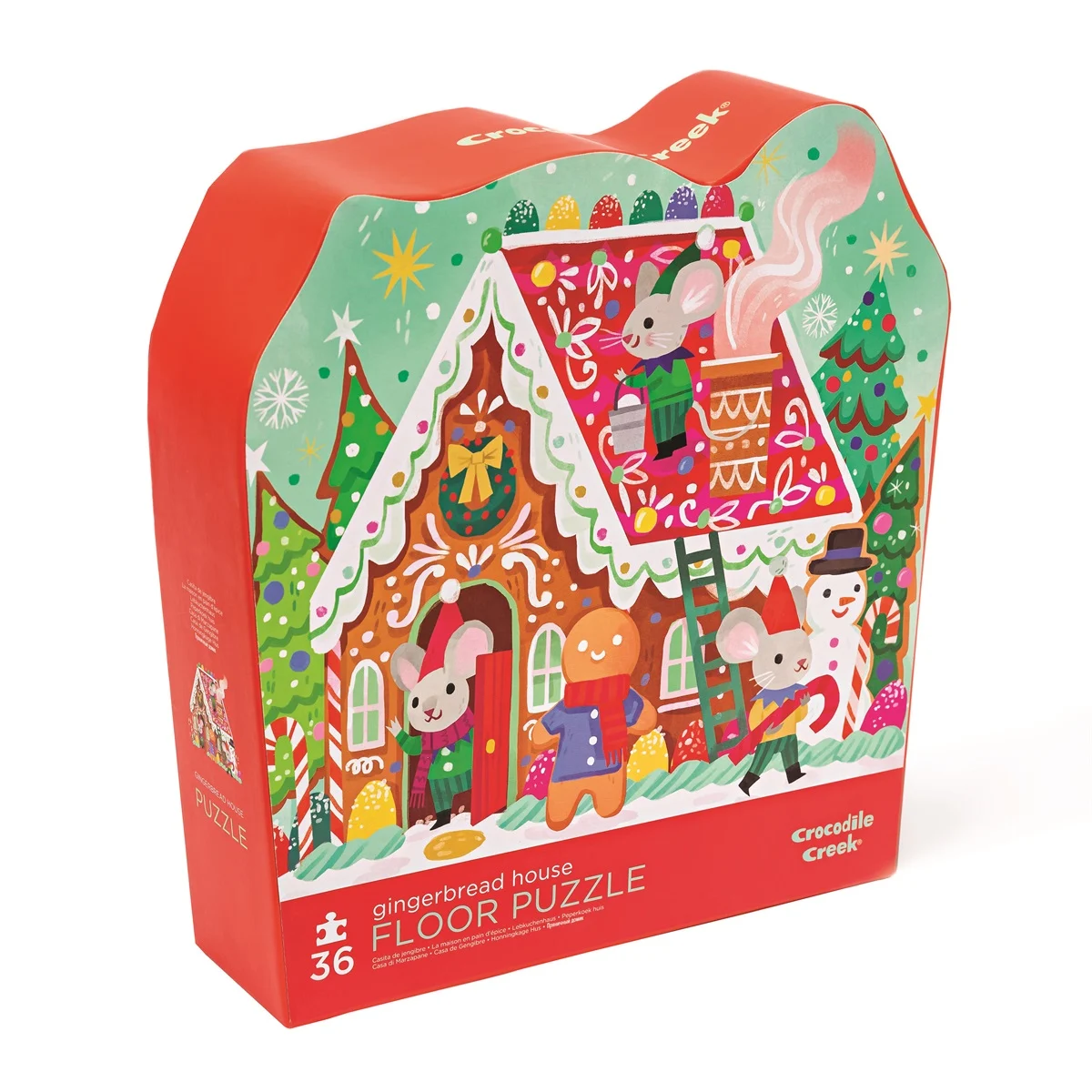 Crocodile Creek Puzzle - Gingerbread House - Weihnachten - 36 Teile 