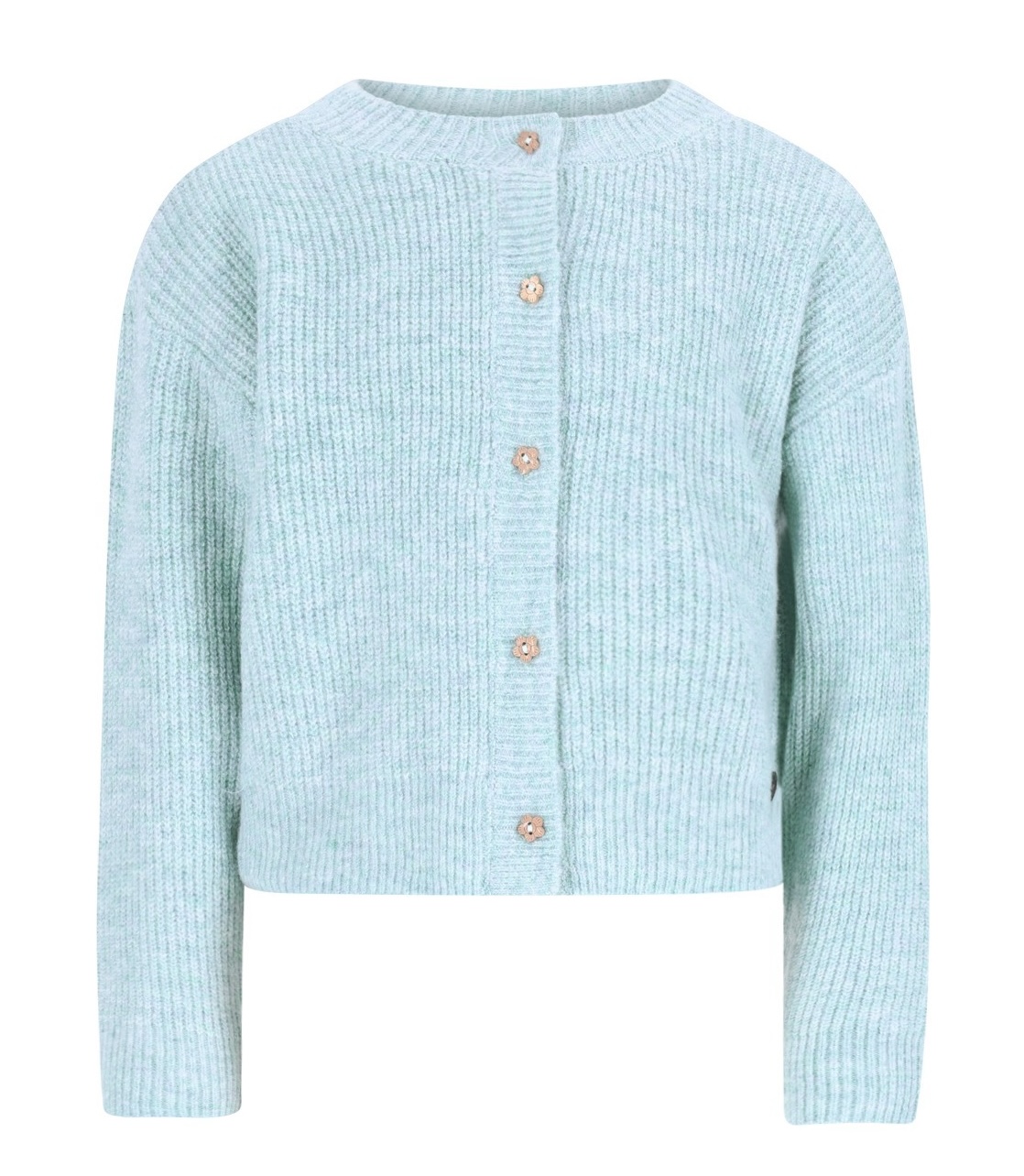 Like Flo Do Flo Mädchen Cardigan Strickjacke mit Blumen Holzknöpfe