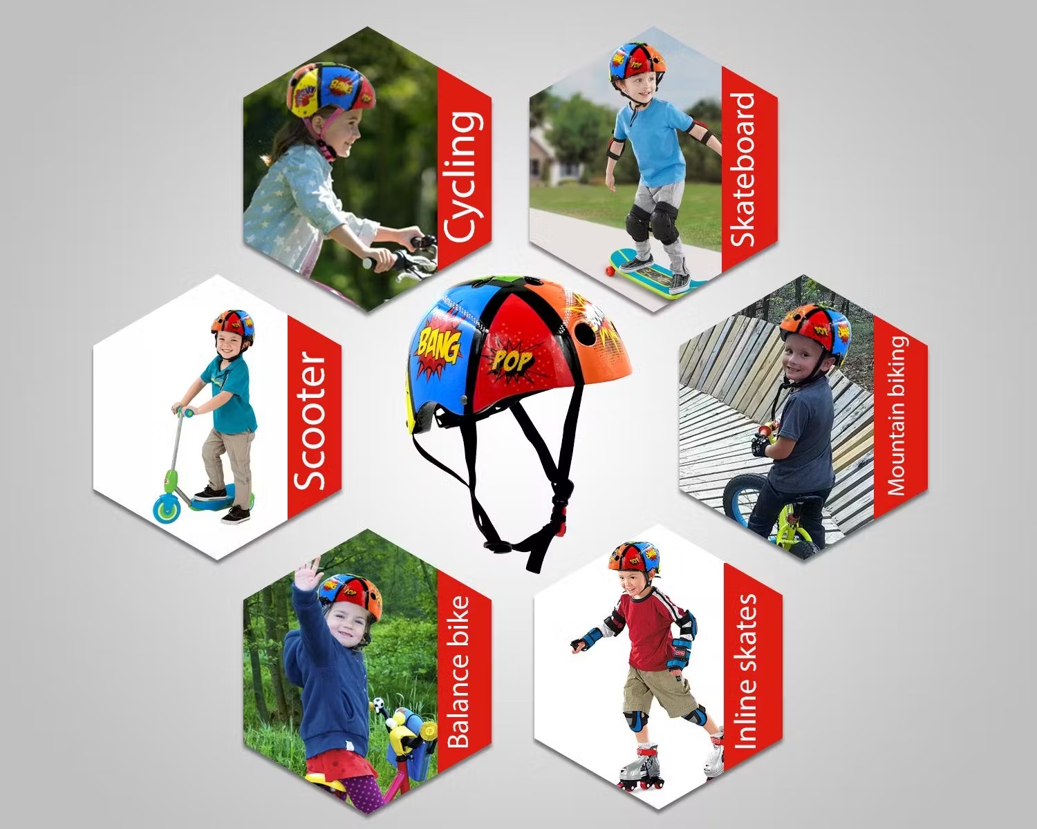 Kiddimoto Comic Book Fahrradhelm