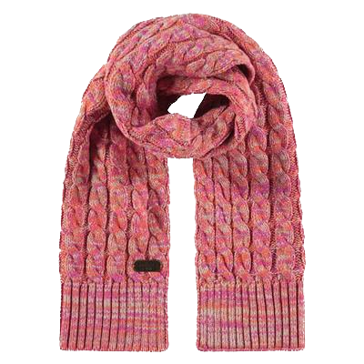 Babyface Stains & Stories Winterschal mit Zopfmuster - Pink & Orange Meliert - SALE