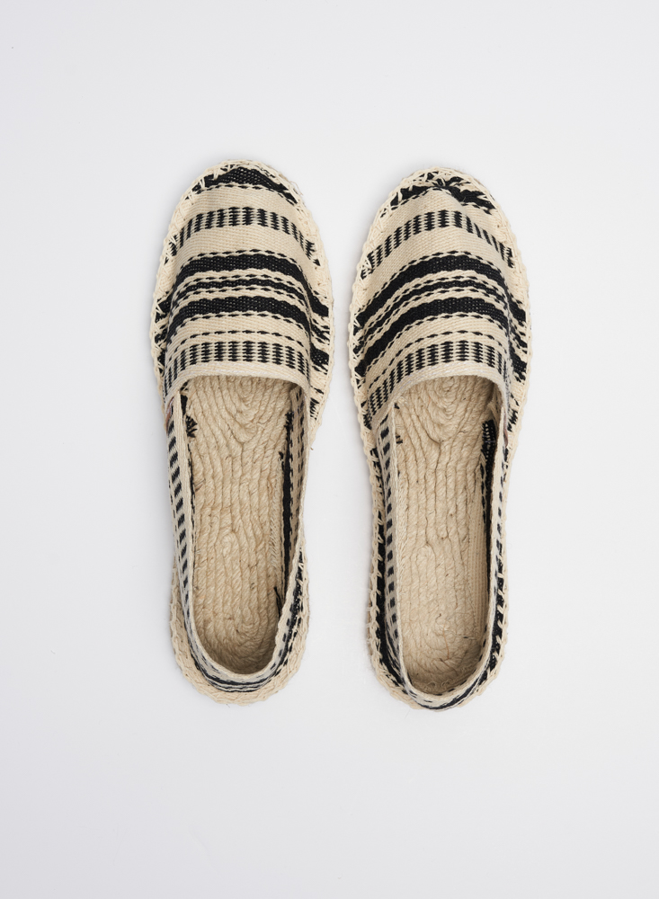 122-CLASSIC-ZICK-ZACK-noir_1 Espadrij klassische Espadrille Zick Zack in Ecru & Anthrazit - SALE