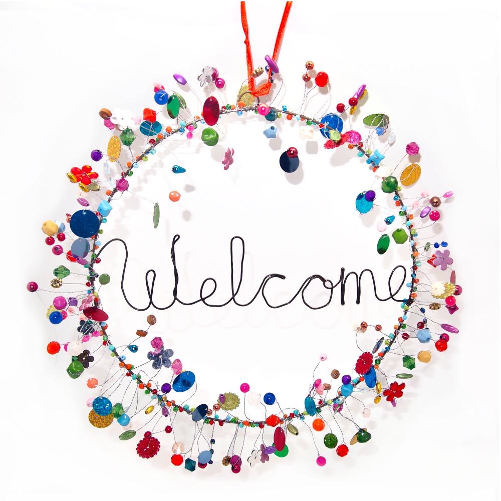 ID_27495_orig Noi Dekoration Funkel Willkommen Kranz - Welcome