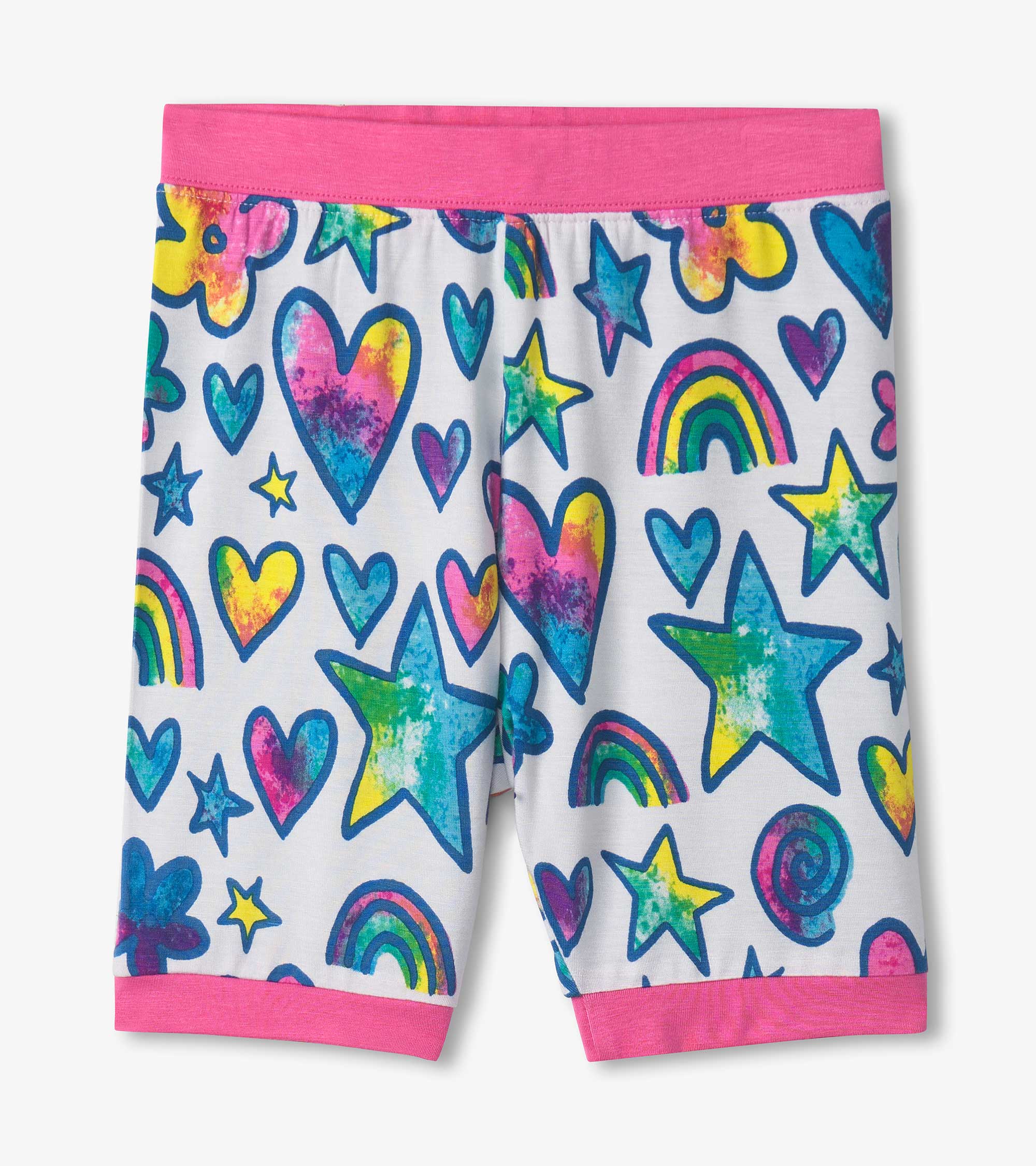 Hatley Kurzarm Bambus Pyjama mit Wasserfarben Doodles - SALE Hatley Kurzarm Bambus Pyjama mit Wasserfarben Doodles - SALE