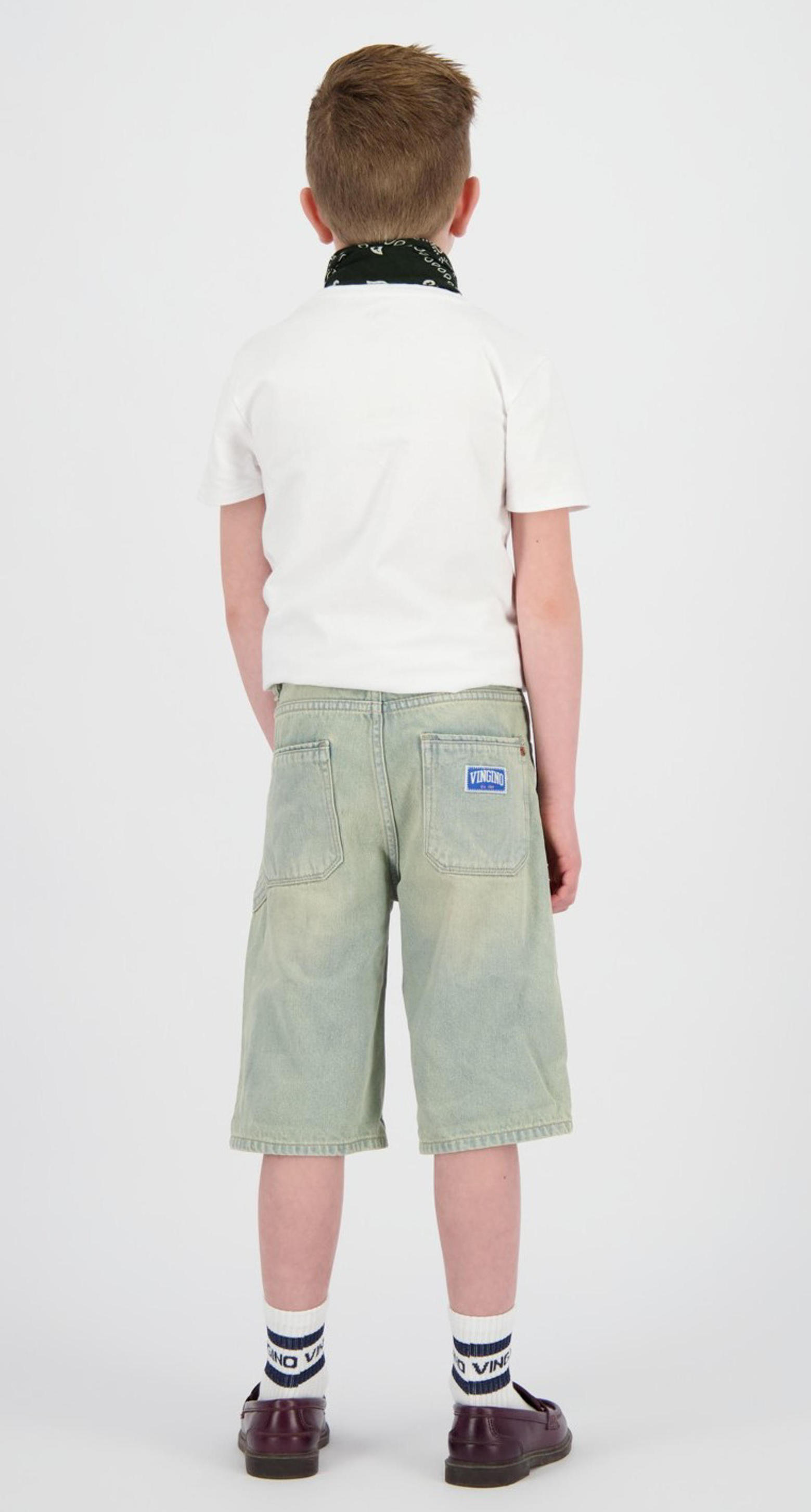 Vingino Jungs Relaxed Skater Shorts Cristian - Tinted mid Blue Vingino Jungs Relaxed Skater Shorts Cristian - Tinted mid Blue