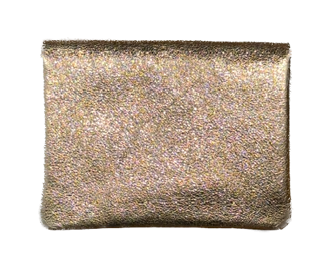 BFF Soft Leder Geldbeutel Glitzer Glam Roségold - Klein 