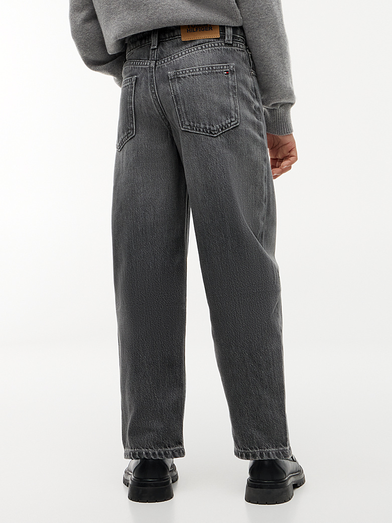 Tommy Hilfiger Barrel Jeans in Hellgrau für Mädchen Denim Grau Tommy Hilfiger Barrel Jeans in Hellgrau für Mädchen Denim Grau