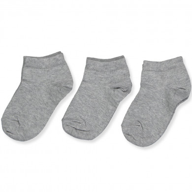 MP Denmark Baumwolle Sneaker Socken in Grau- 3 Paar