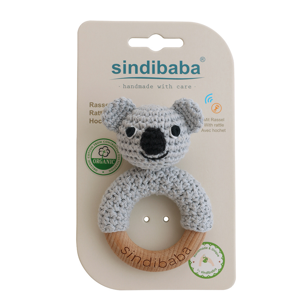 sindibaba-rassel-holzring-koala-grey-bio-baumwolle3 Sindibaba Baumwolle Häkel-Rasselring handgefertigt Koala