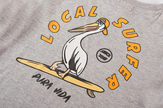 Someone Wavey Kurzarm T-Shirt in Grau - Chill Out - Local Surfer
