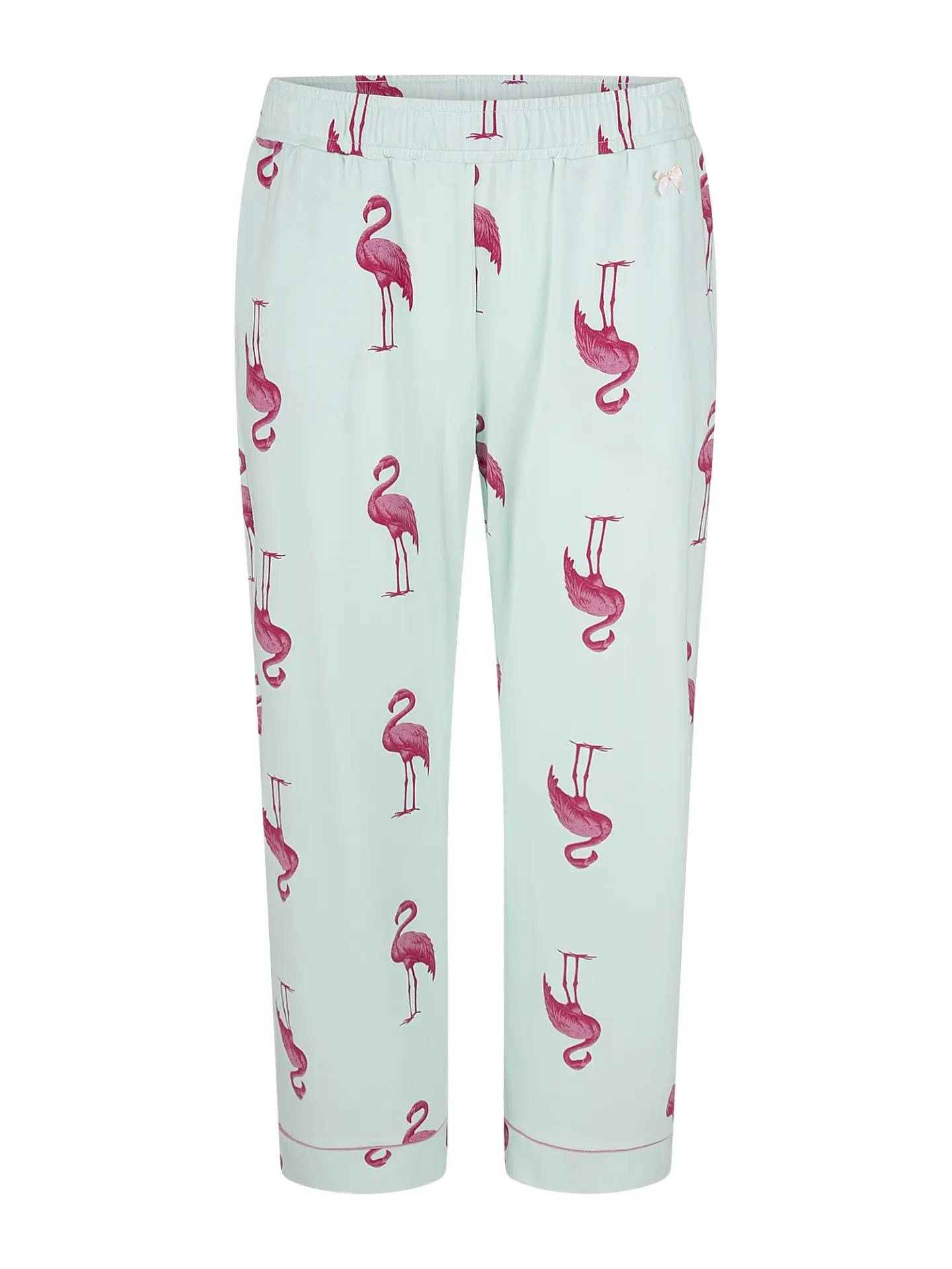 Short Stories by Sanetta Damen Pyjama Hose – Loungewear bequem & weich - Türkis Flamingo