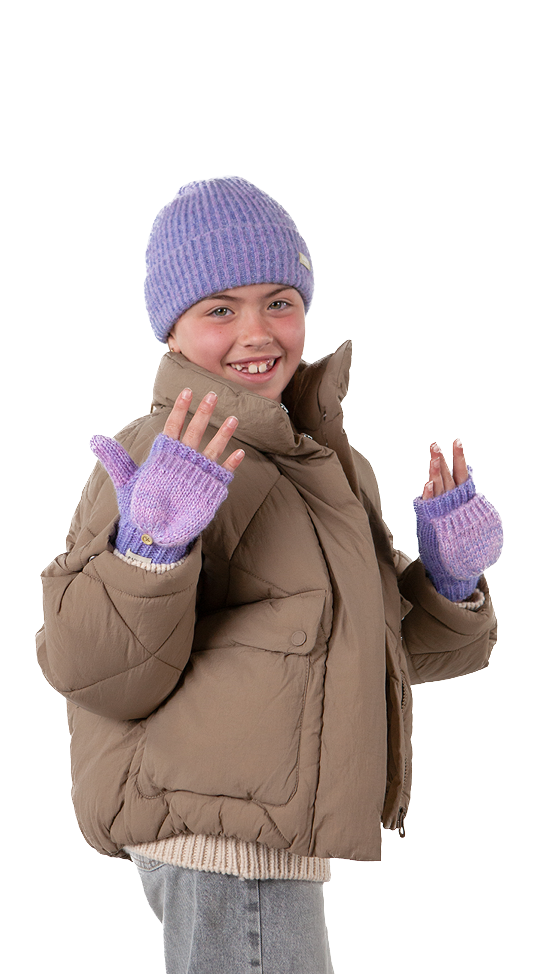 Barts Kids Niagra Bumgloves Fingerlose Fäustlinge mit Umschlag un Purple - Lila Flieder
