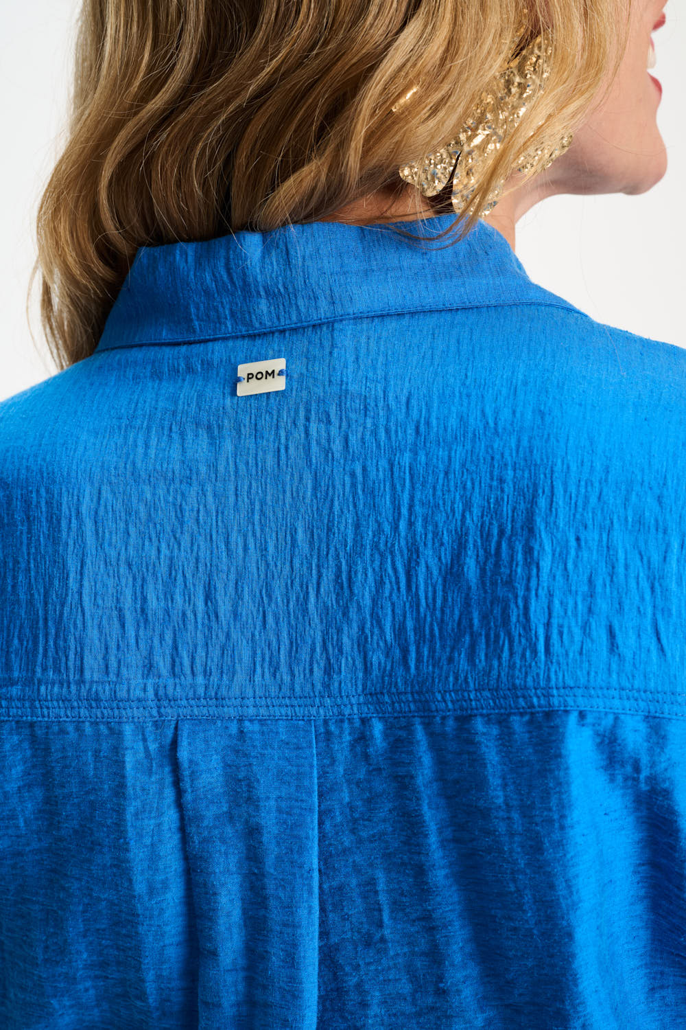 POM Amsterdam Bluse - Ocean Blue - Blau POM Amsterdam Bluse - Ocean Blue - Blau