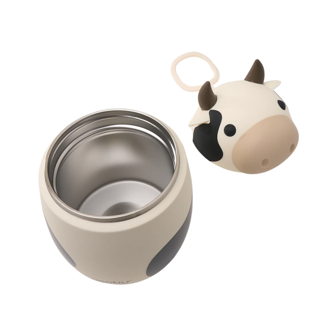 Asobu Bestie Foodie/Foodpot Lebensmittelbehälter - Weiß/Schwarze Cow/Kuh Asobu Bestie Foodie/Foodpot Lebensmittelbehälter - Weiß/Schwarze Cow/Kuh