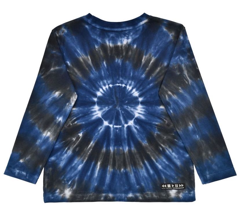Bondi Langarmshirt Blau Blau Batik mit Smiley Patch - SALE