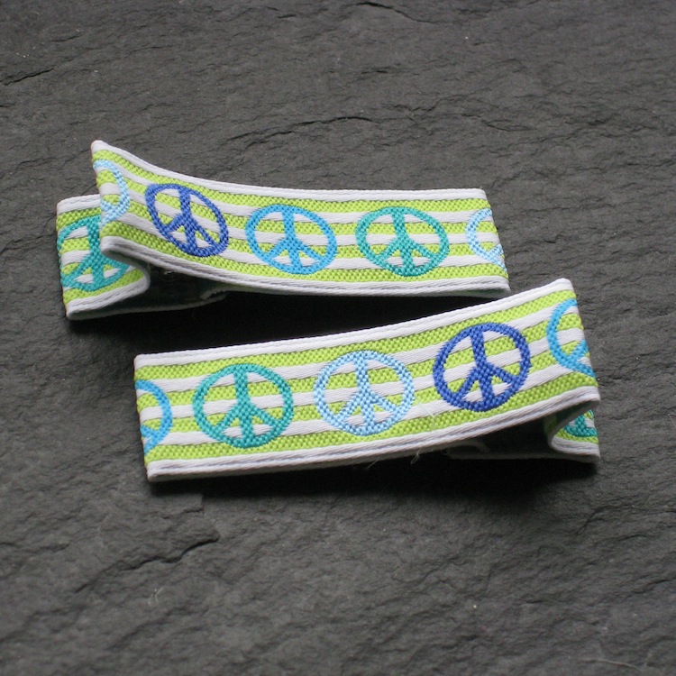 Wowzers Designer Haarspangen - Sterne & Peace Symbole - 1 Paar