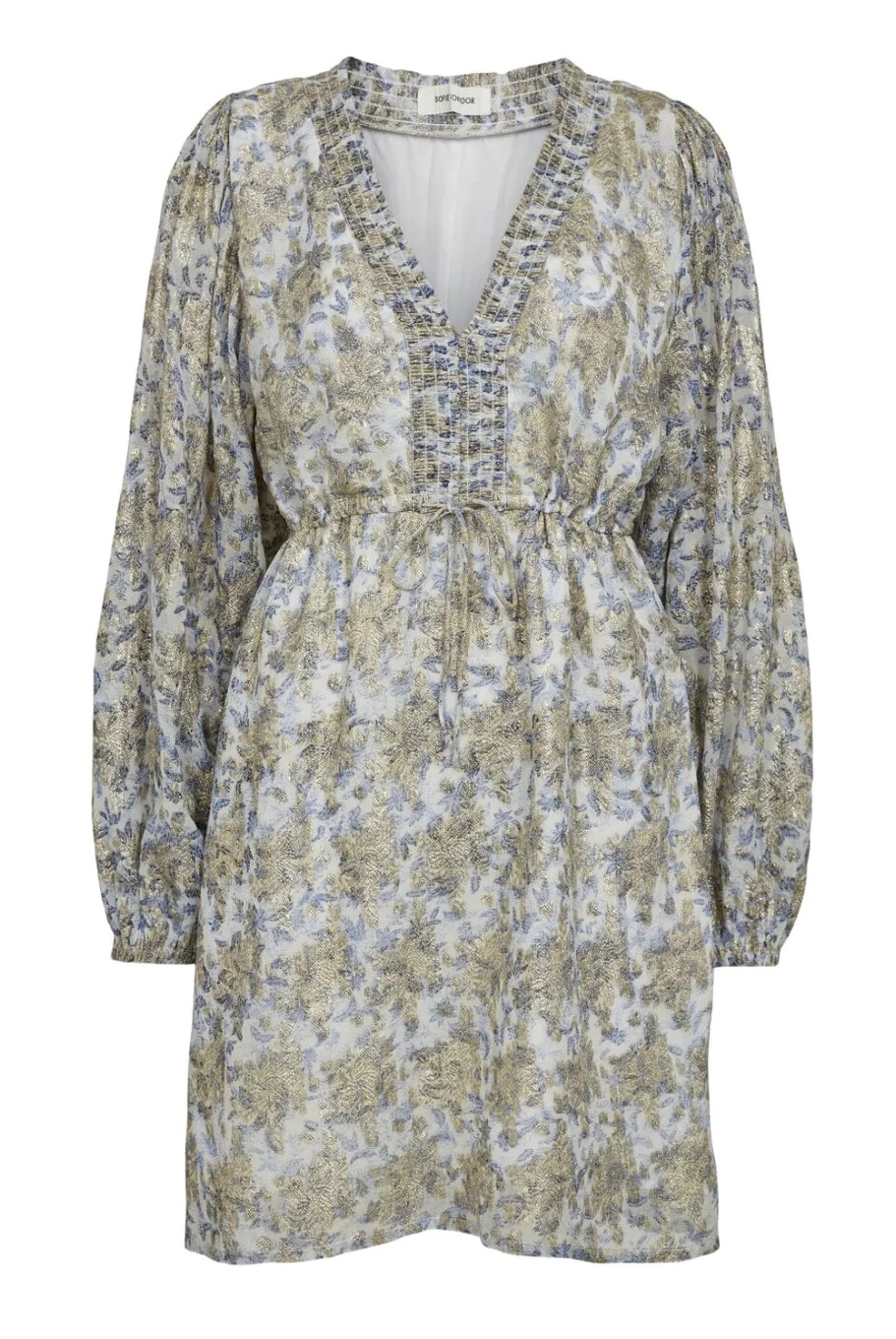 Sofie Schnoor Kleid mit Glitzer Gold & Enzian Blau