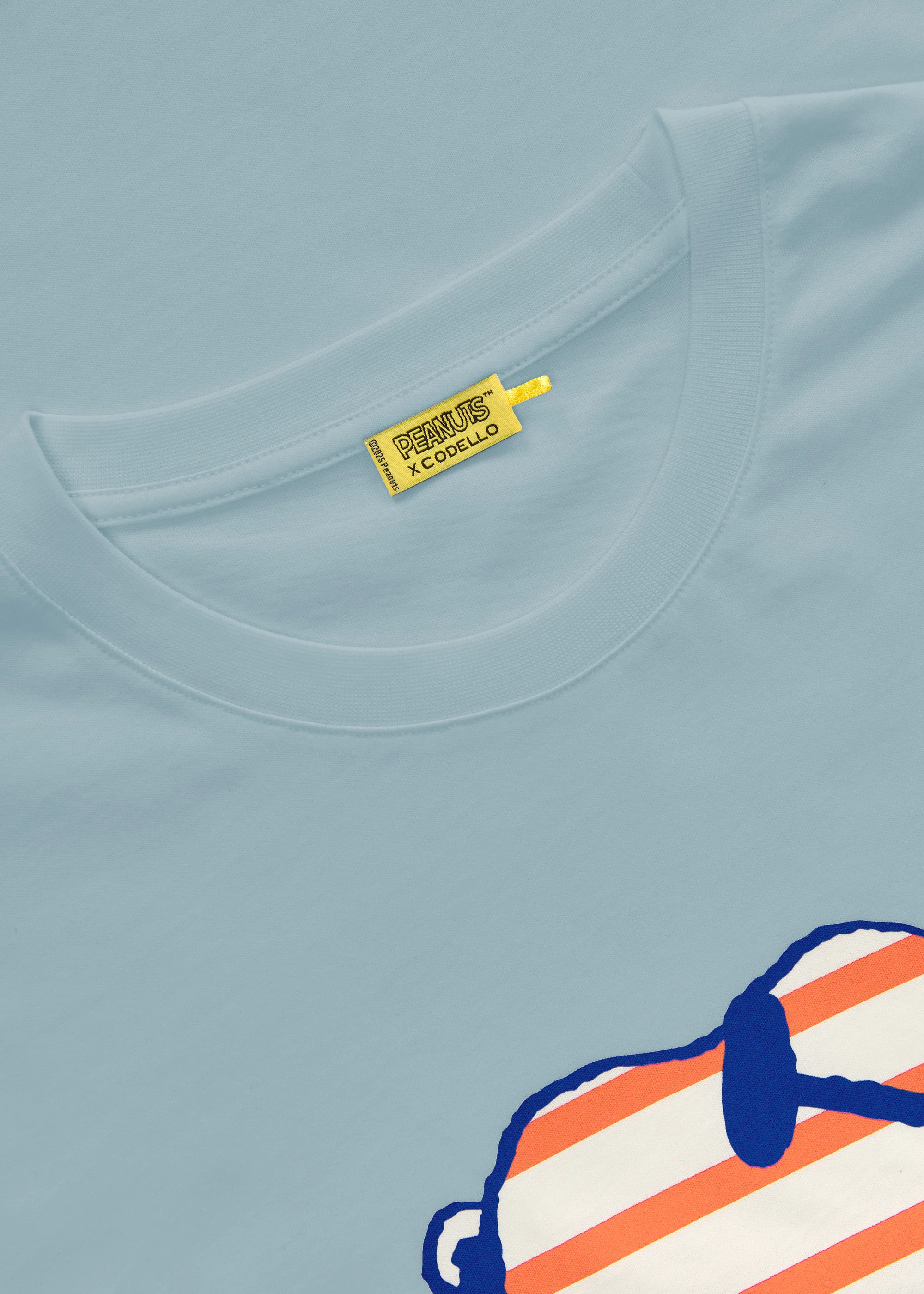 Codello Peanuts Kurzarm T-Shirt in Blau - Snoopy Stripes 