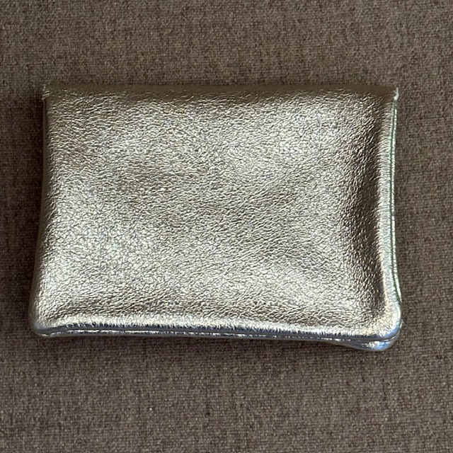 Soft Leder Geldbeutel Gold Glitzer - Klein 