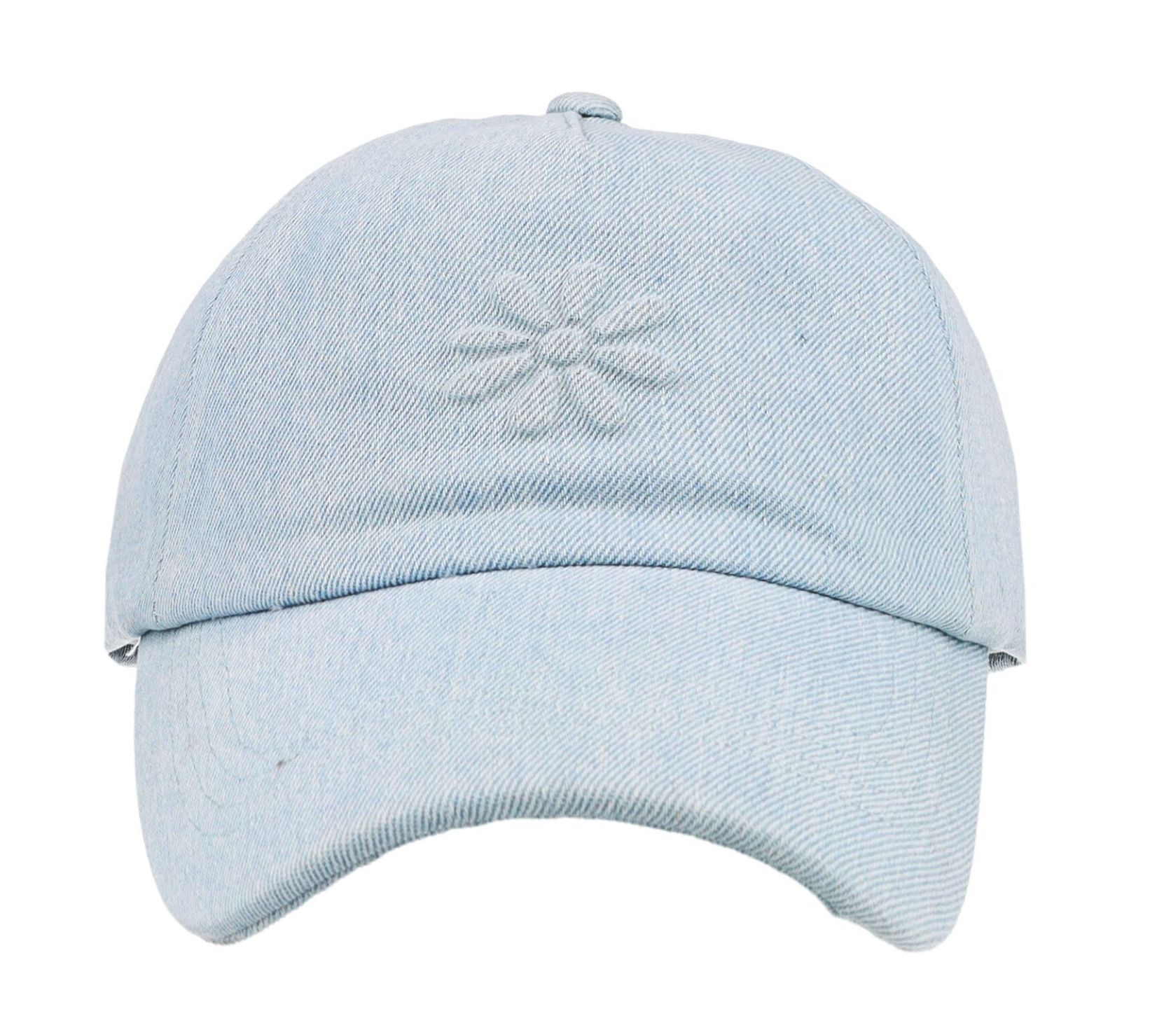 Maximo Cap Hellblaues Denim mit Klettverschluß & Blume Prägung