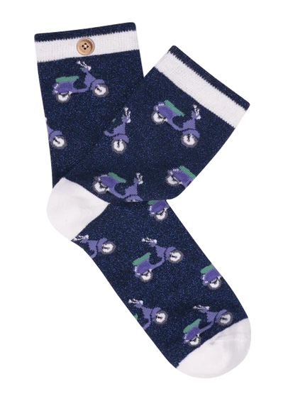 Cabaia Socken Damen MARION & MARIUS in Blau - Roller glitzer - SALE