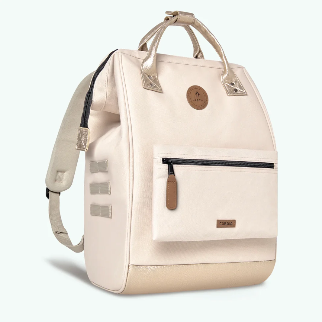 Cabaia ADVENTURER Rucksack Large ALGIERS - Creme & Gold Glam