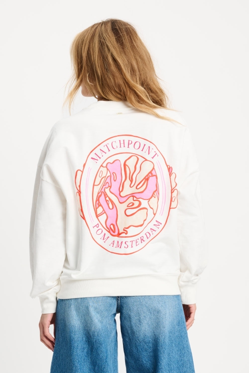 POM Amsterdam Sweatshirt - Matchpoint in weiß