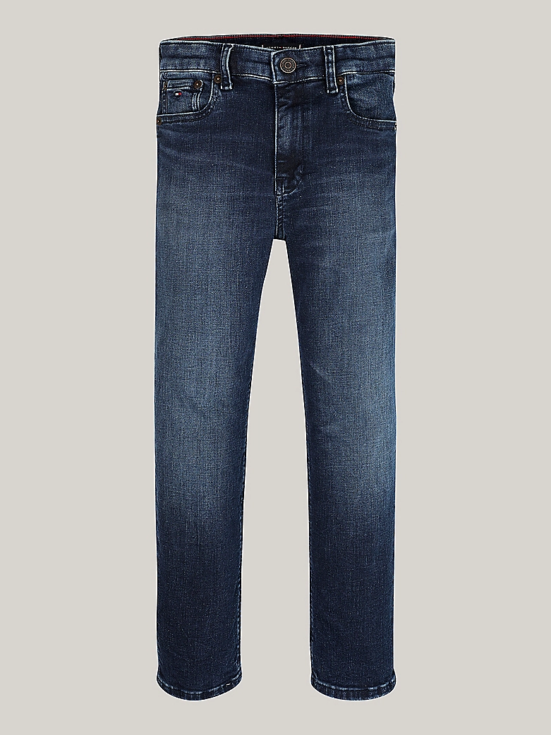Tommy Hilfiger Jungs Skater Straight Leg Jeans Black Blue Wash Denim Tommy Hilfiger Jungs Skater Straight Leg Jeans Black Blue Wash Denim