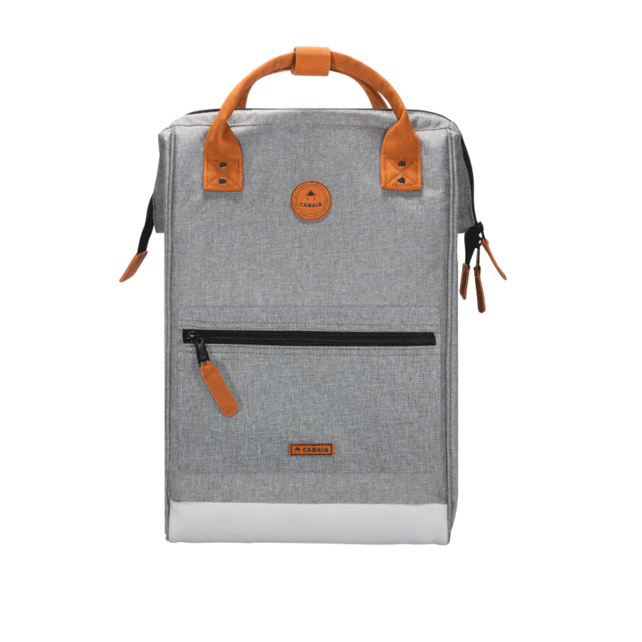 Cabaia Rucksack NEW YORK Large mit Laptop-Fach in Hellgrau meliert