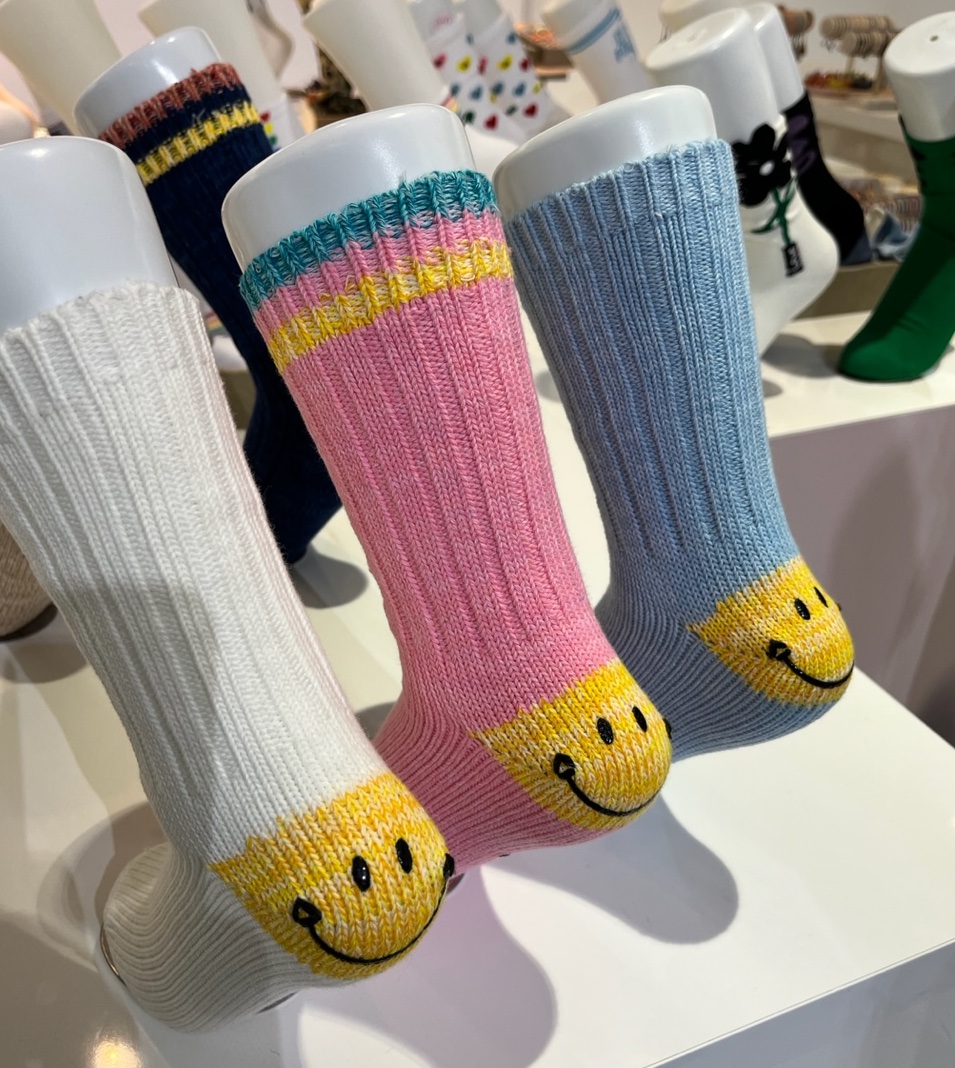Lua Happy Feet Socken - Smiley in Grün