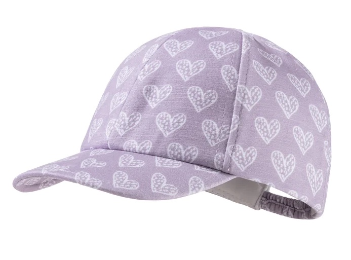 Sterntaler Baseball Cap in Flieder mit Herzen