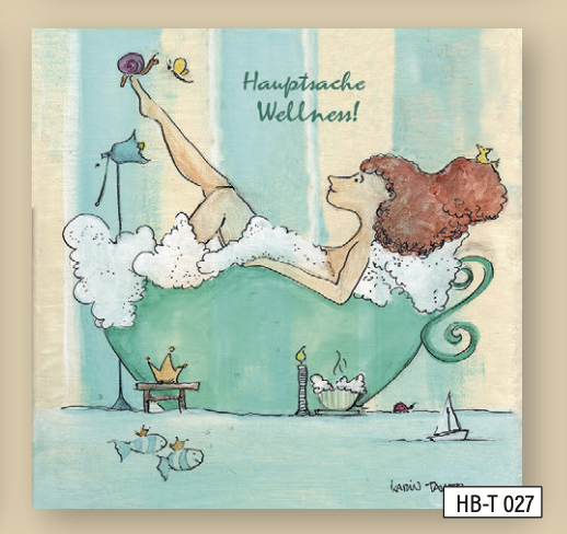 Sweet Design Kunstwerk aus Holz - Holzbild - Hauptsache Wellness!