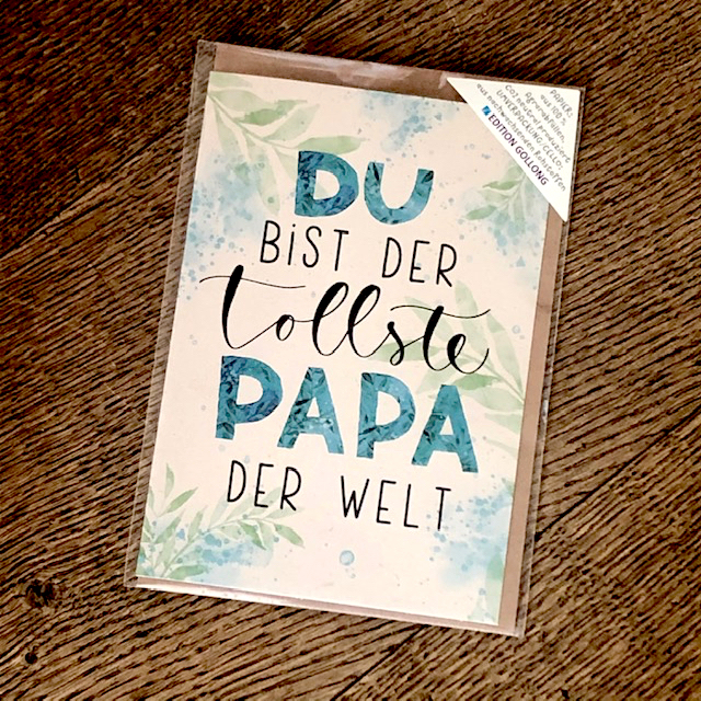 Edition Gollong CO2 Neutrale Grußkarte - Der tollste Papa der Welt