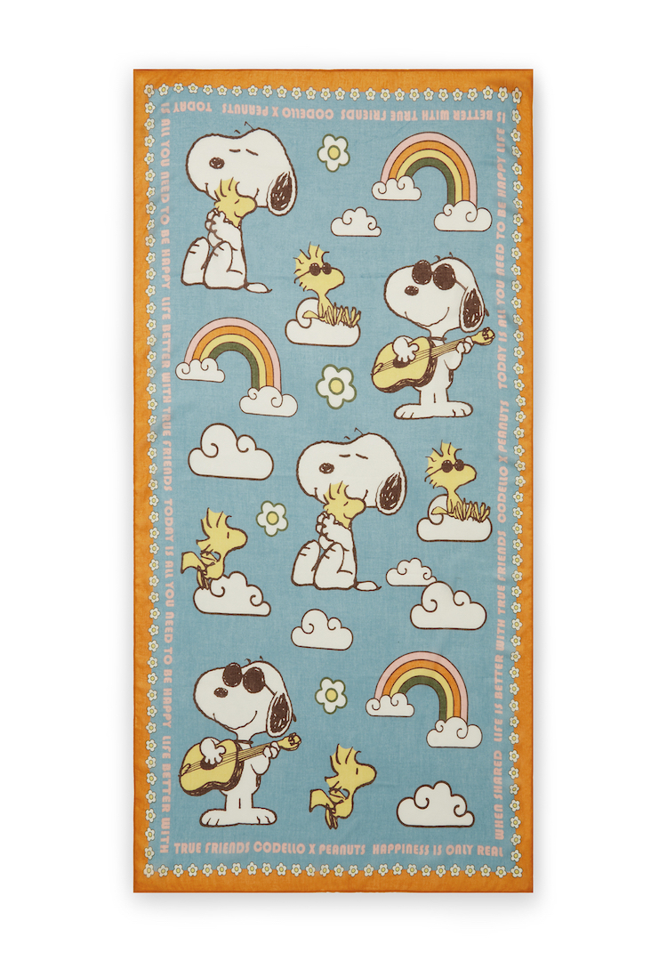 Codello Peanuts Schal mit Snoopy und Woodstock in Türkis - SALE